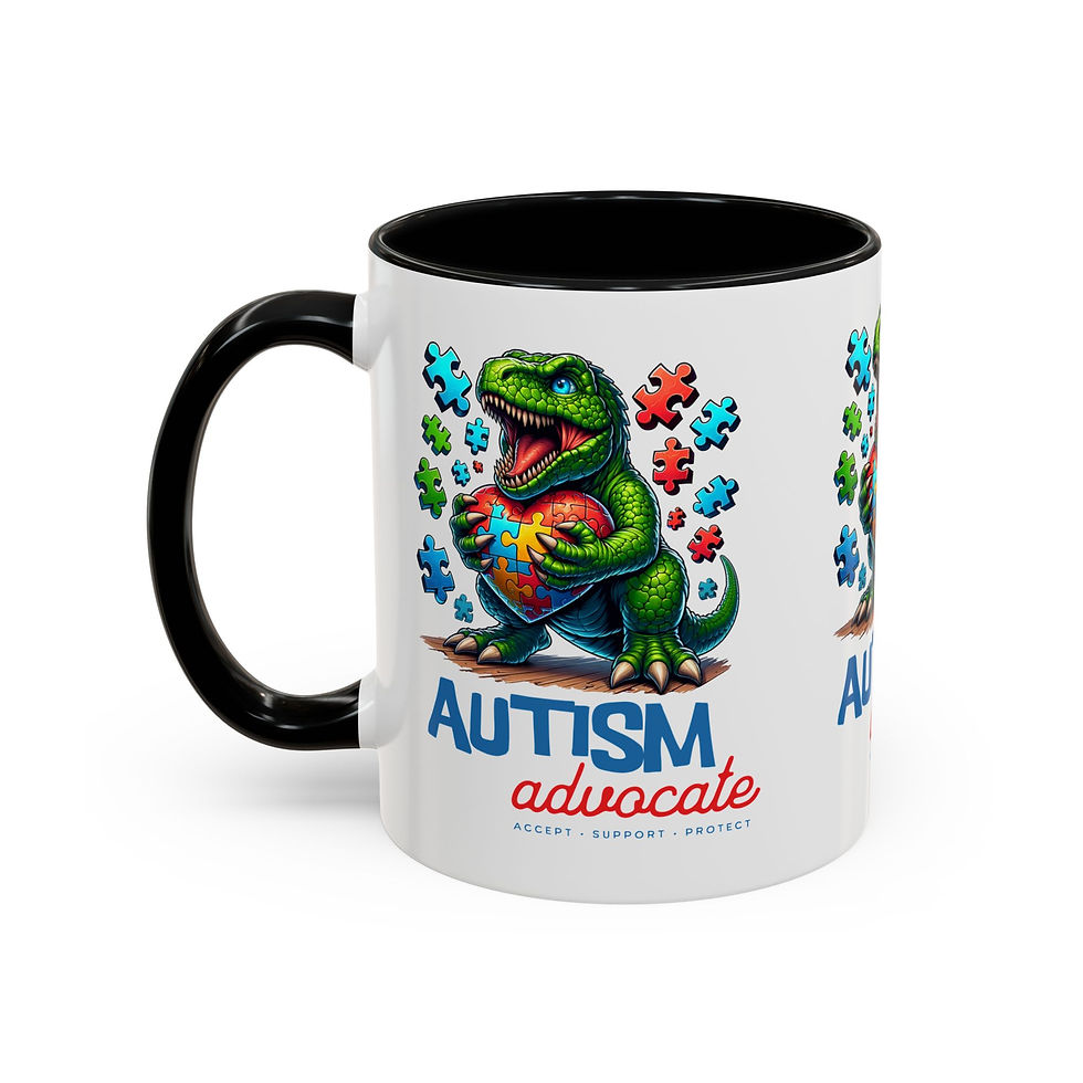 Thumbnail: Sensory Neurodivergent Coffee Mug, Calm, Cozy, Easy-Grip Ceramic Cup, Autism
