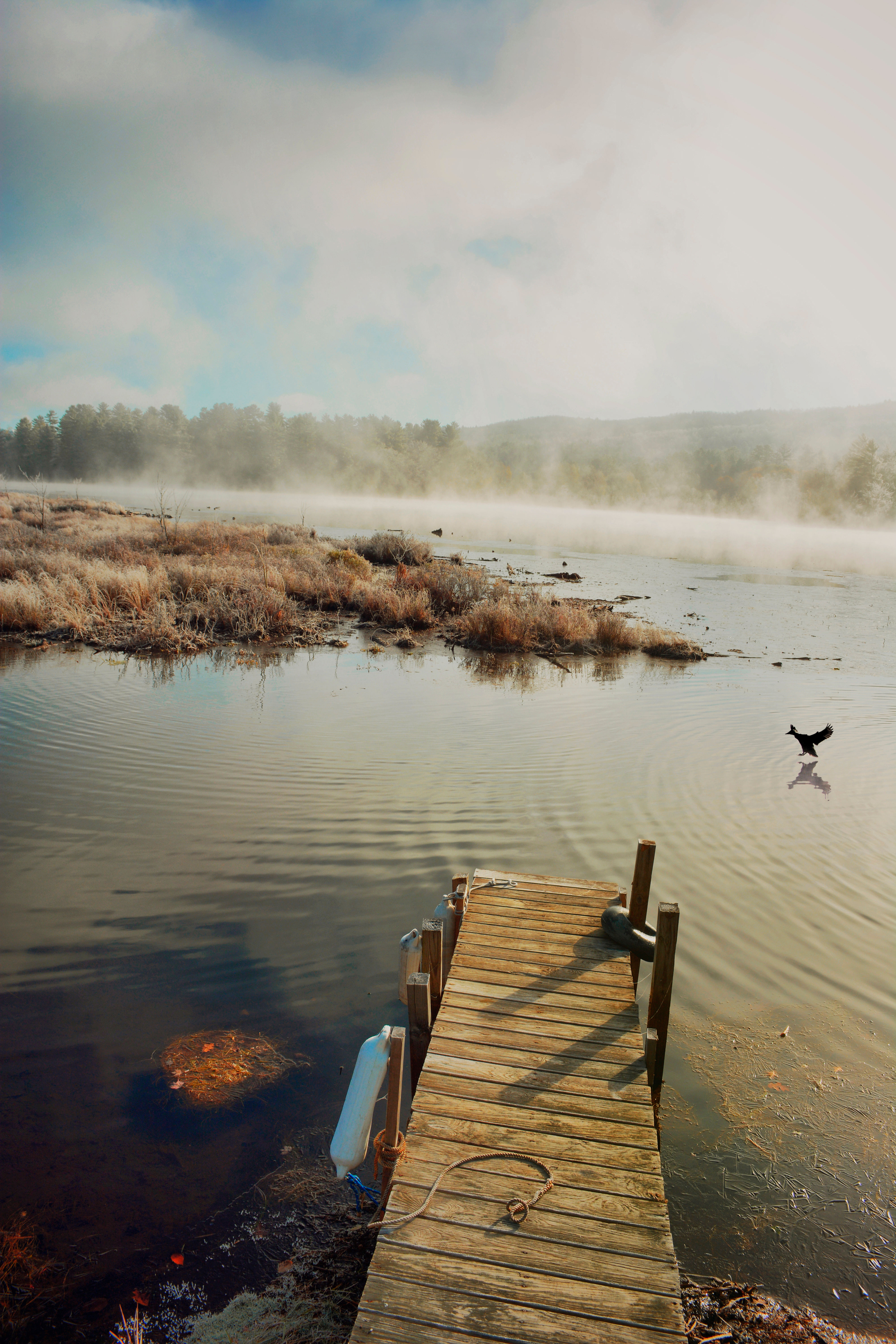 Photography, Landscape Photography, Adirondacks, Dock, Sunrise, Lake, Fog