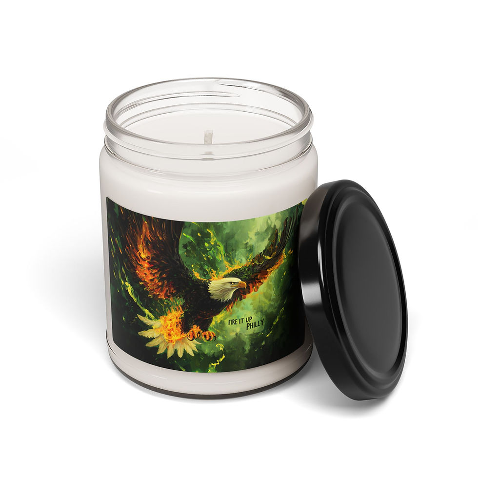 Thumbnail: Philadelphia Fans Eagle "Fire It Up Philly" Candle 