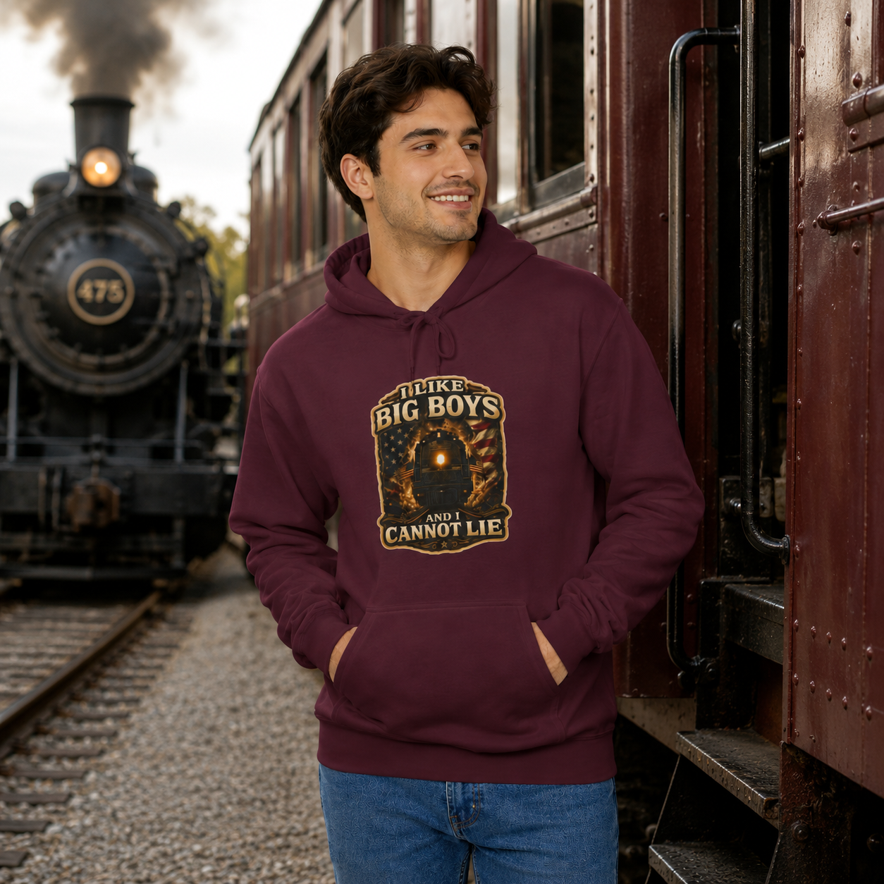 BIG BOY 4014 TRAIN APPAREL BIG BOY HOODIES BIG BOY APPAREL 4014 UNION PACIFIC 