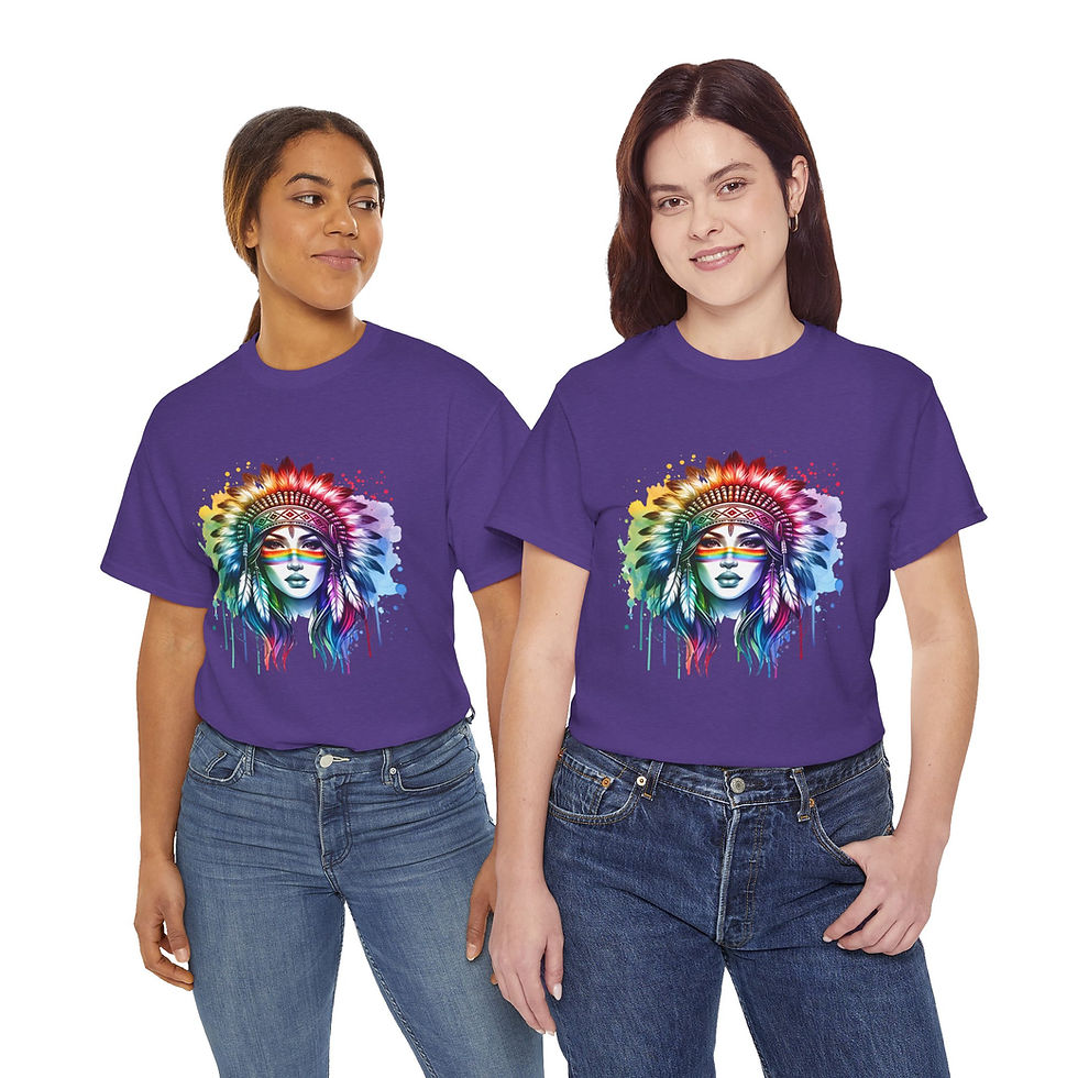 Thumbnail: Rainbow LGBTQ Pride Shirt GayPride Apparel SupportEquality Pride Native American