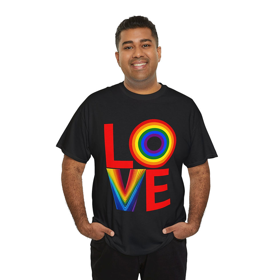 Thumbnail: Copy of Rainbow LGBTQ Pride Shirt Gay Pride ApparelSupportEquality Rainbow Love 