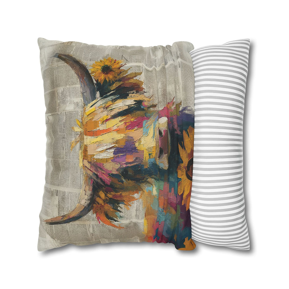 Thumbnail: Decorative Art Pillow for Modern Home Décor, Art Pillows, Highland Cow, Cows 