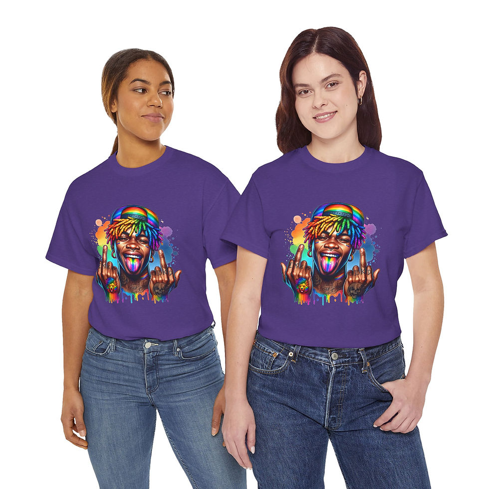 Thumbnail: Rainbow LGBTQ Pride Shirt Gay Pride Apparel SupportEquality African American Guy