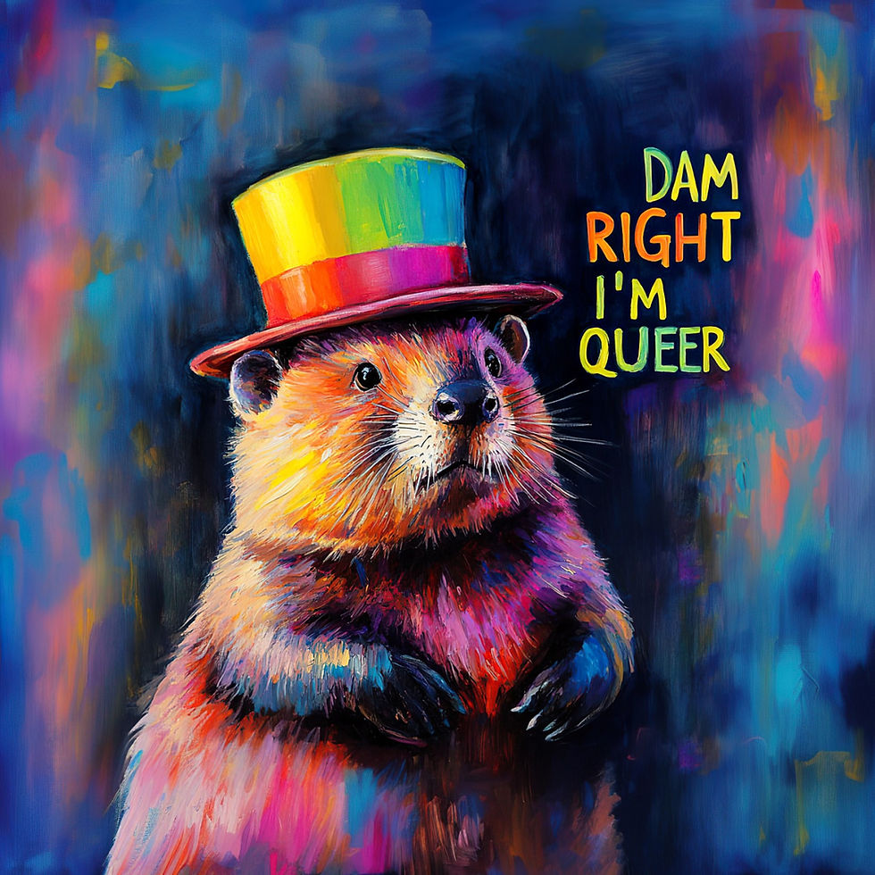 Graphic Digital Art, Rainbow, LBGTQ, Rainbow Animals, Pride Art, Beaver