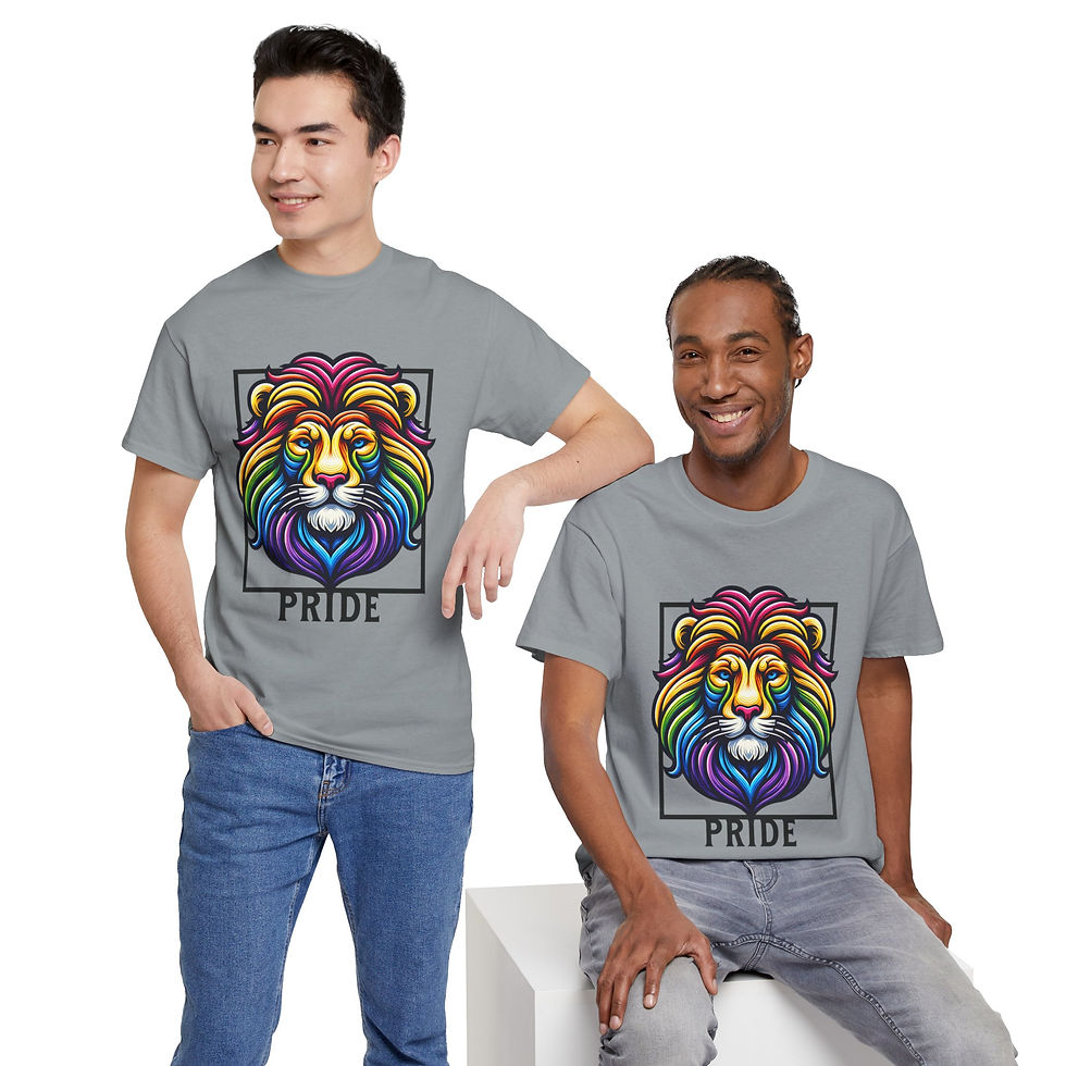 Thumbnail: Rainbow LGBTQ+ Pride Shirt Gay Pride Apparel Support Equality Lion Pride Tee
