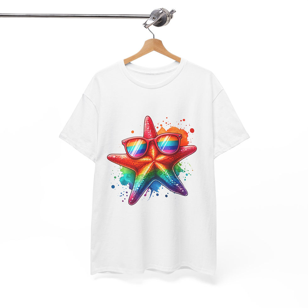 Thumbnail: Rainbow LGBTQ Pride Shirt Gay PrideApparel Support Equality Pride Starfish 