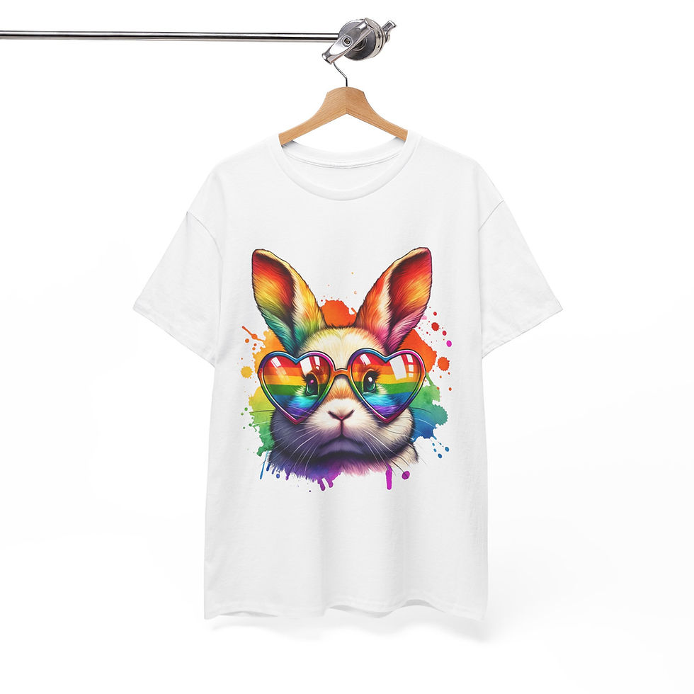 Thumbnail: Rainbow LGBTQ Pride Shirt Gay Pride Apparel Support Equality Pride Rabbit Bunny 