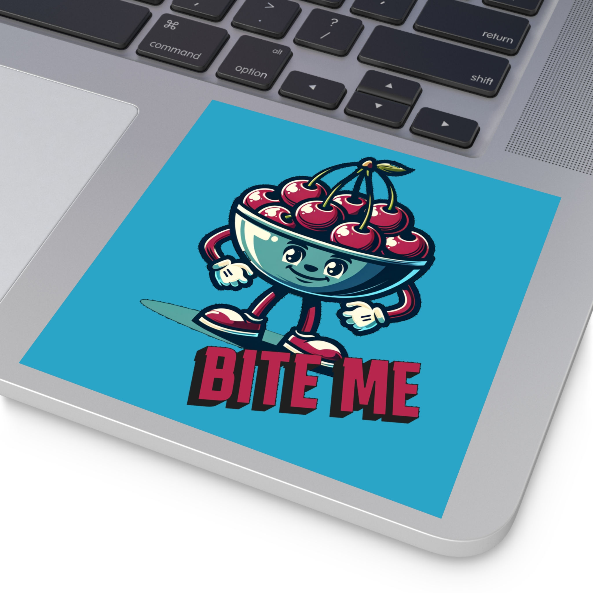 Premium Vinyl Art Sticker, Funny, Durable Water Resistant, Funny Bite Me 