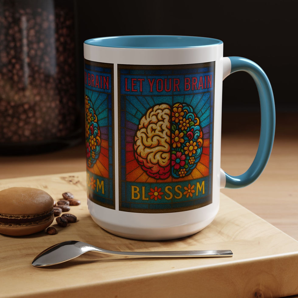 Thumbnail: Sensory Neurodivergent Coffee Mug, Calm, Cozy, Easy-Grip Ceramic Cup, Autism
