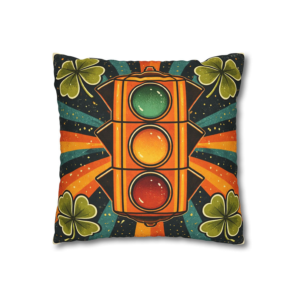 Thumbnail: Tipperary Hill Syracuse Pillow Cover, Irish Syracuse Decor Upside-Down Stoplight