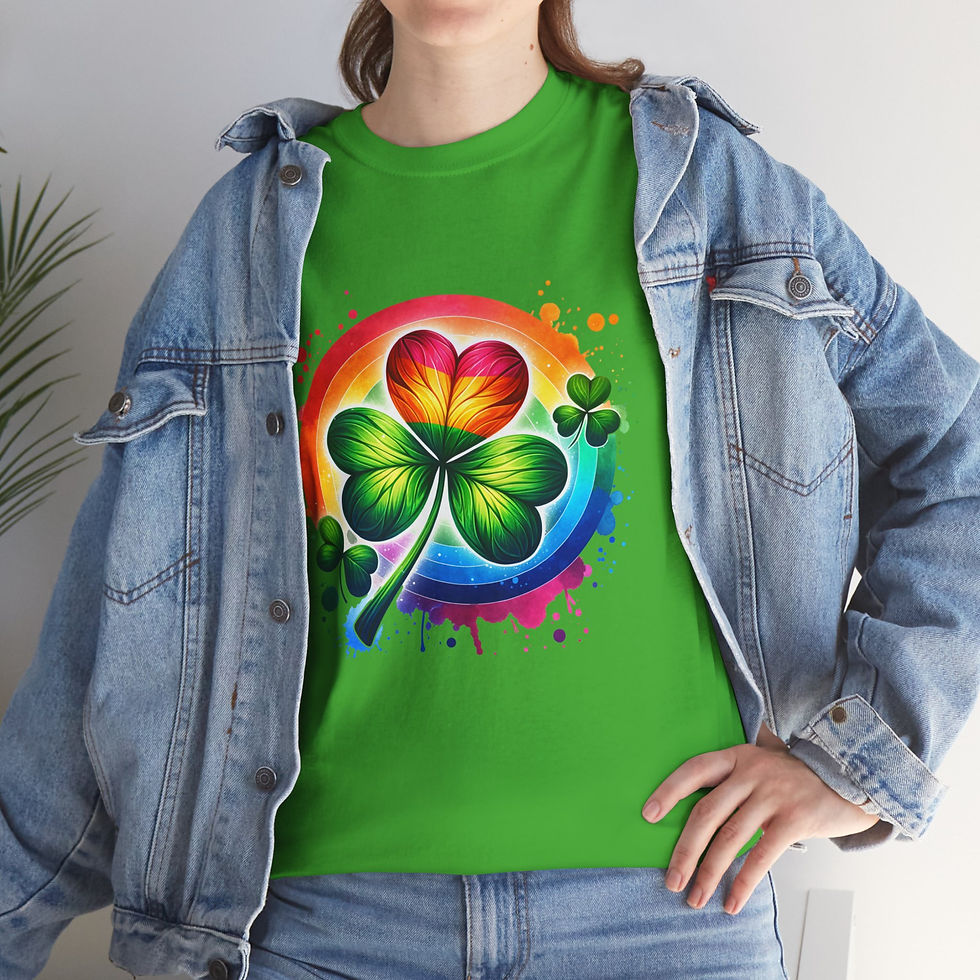 Thumbnail: Rainbow LGBTQ Pride Shirt Gay Pride Apparel Support Equality Pride Lucky Clover 