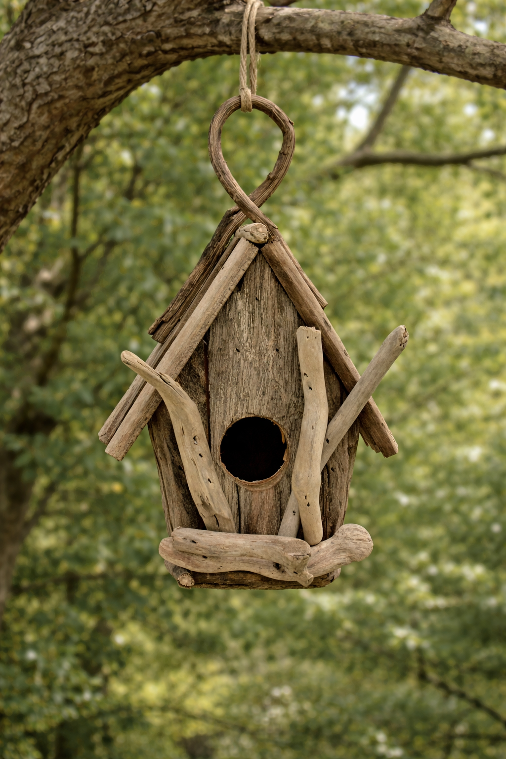 Small Driftwood Birdhouse, Driftwood, Rustic Birdhouse, Country Rustic Birdhouse