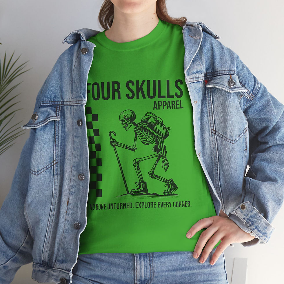 Thumbnail: Four Skulls Apparel Adventure And Exploration Apparel Skeletons Merch Hiking 