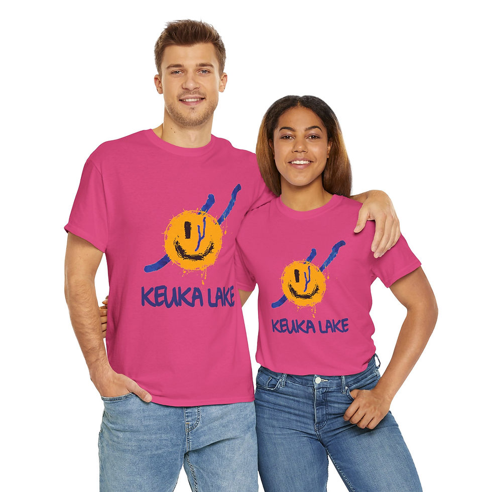Thumbnail: Finger Lakes Apparel Merch Finger Lakes Theme Lake Lovers FLX Keuka Lake Smiley 