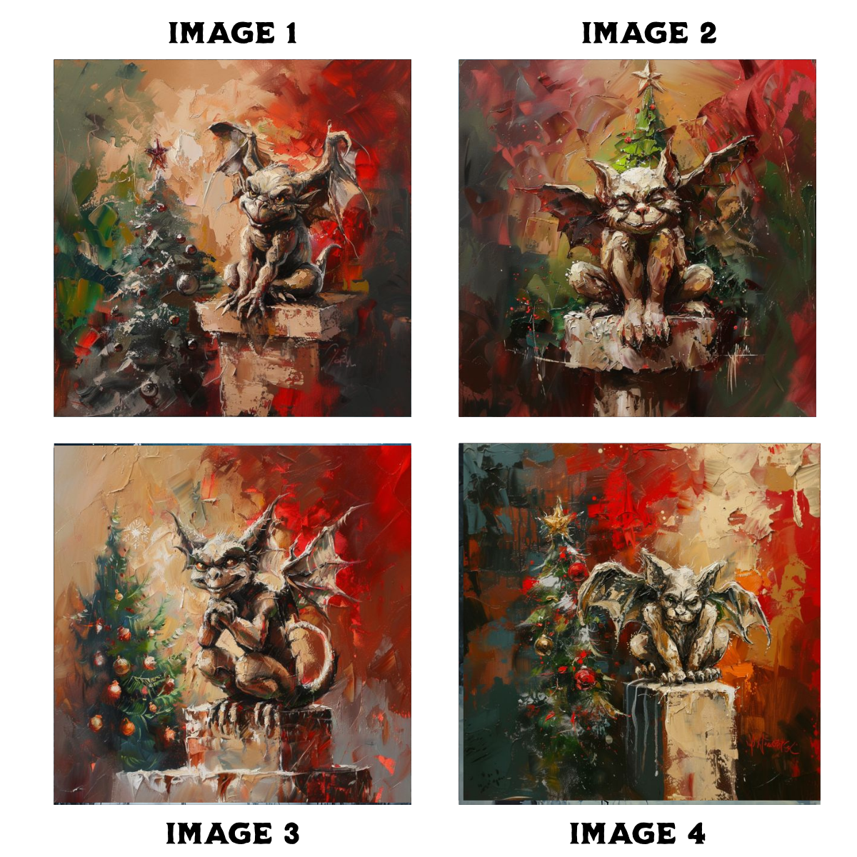 Gargoyle Christmas Coasters