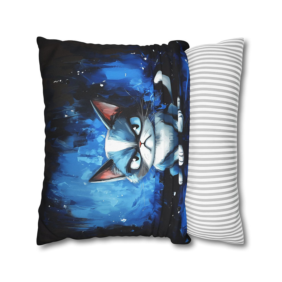 Thumbnail: Decorative Art Pillow for Modern Home Décor, Art Pillows, Grumpy Cat, Funny Cat 