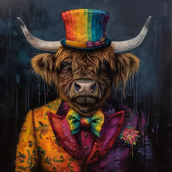 Graphic Digital Art, Rainbow, LBGTQ, Rainbow Animals, Pride Art