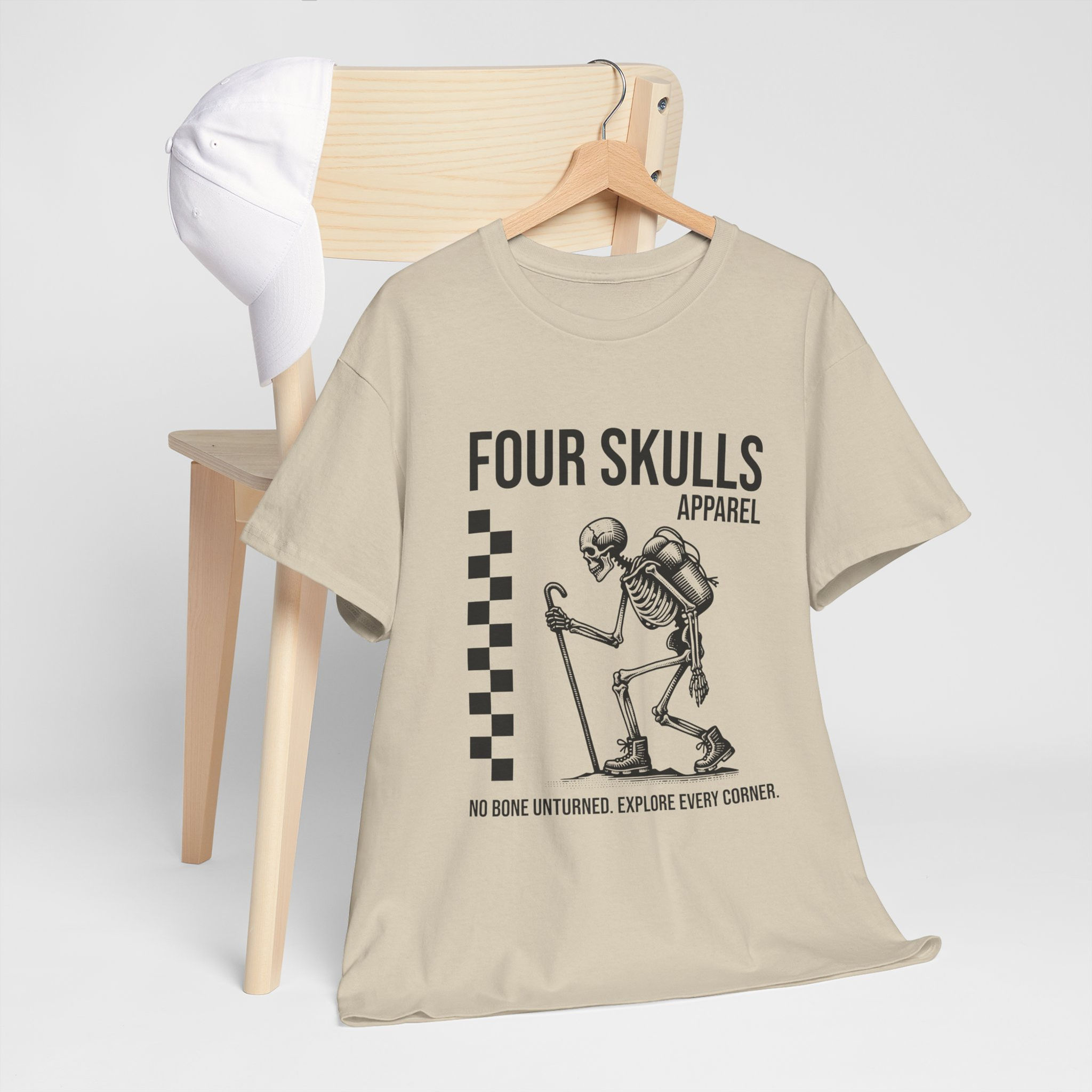 Four Skulls Apparel Adventure And Exploration Apparel Skeletons Merch Hiking