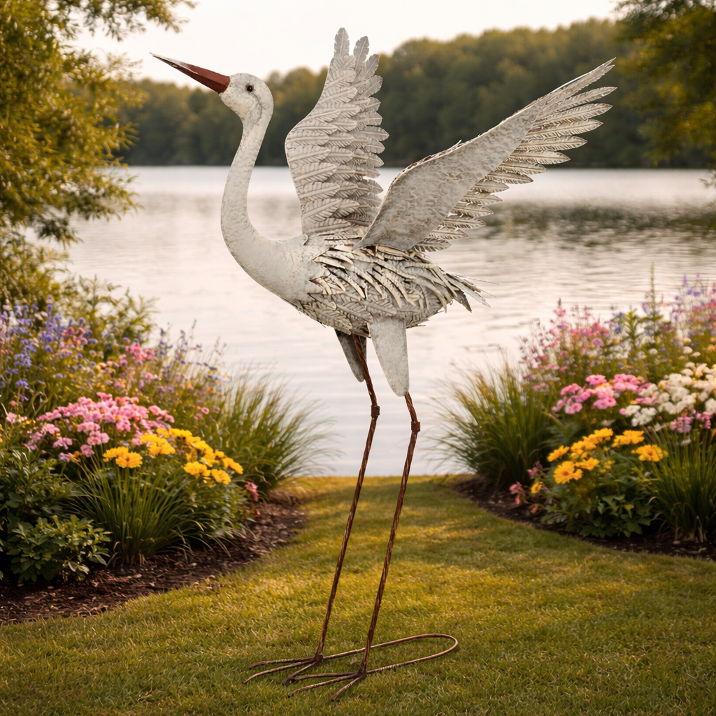 37" Egret "Wings Up"