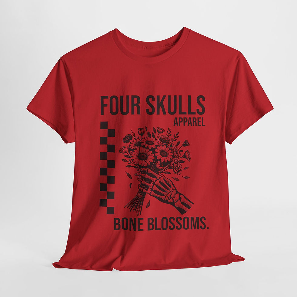 Thumbnail: Four Skulls Apparel Adventure And Exploration Apparel Skeletons Merch Flowers 