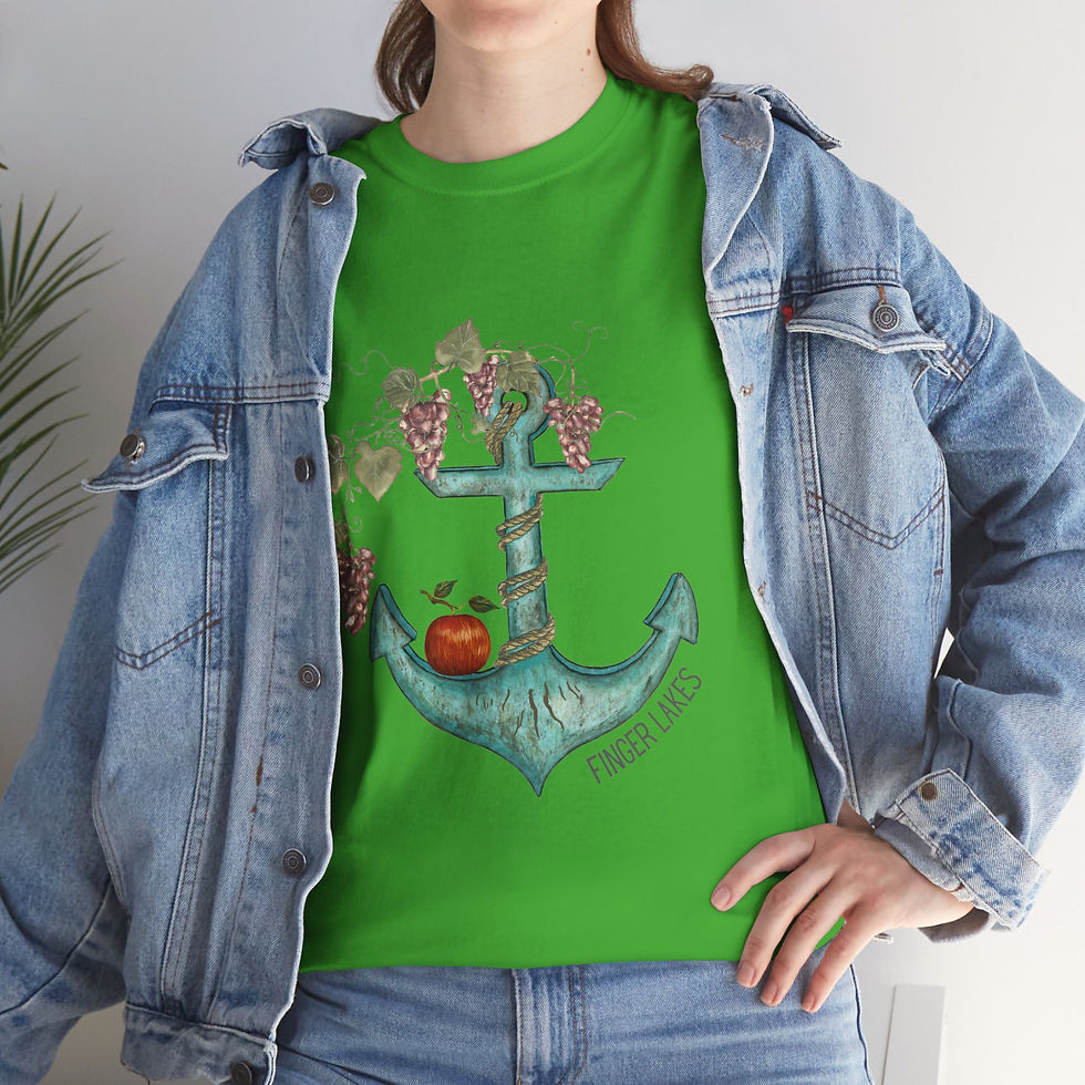 Thumbnail: Finger Lakes Apparel Merch Finger Lakes Theme Lake Lovers FLX Vintage Anchor