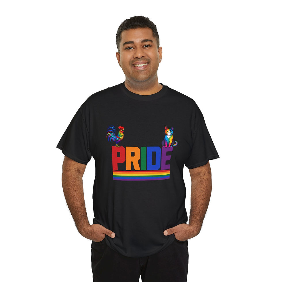 Thumbnail: Rainbow LGBTQ Pride Shirt Gay Pride Apparel Support Equality Pride Rooster Cat 
