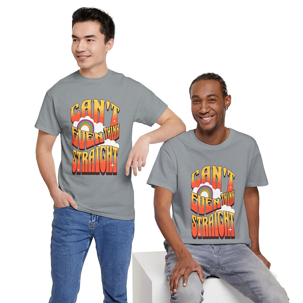 Thumbnail: Rainbow LGBTQ Pride Shirt GayPrideApparel Support Equality Can't Think Straight 