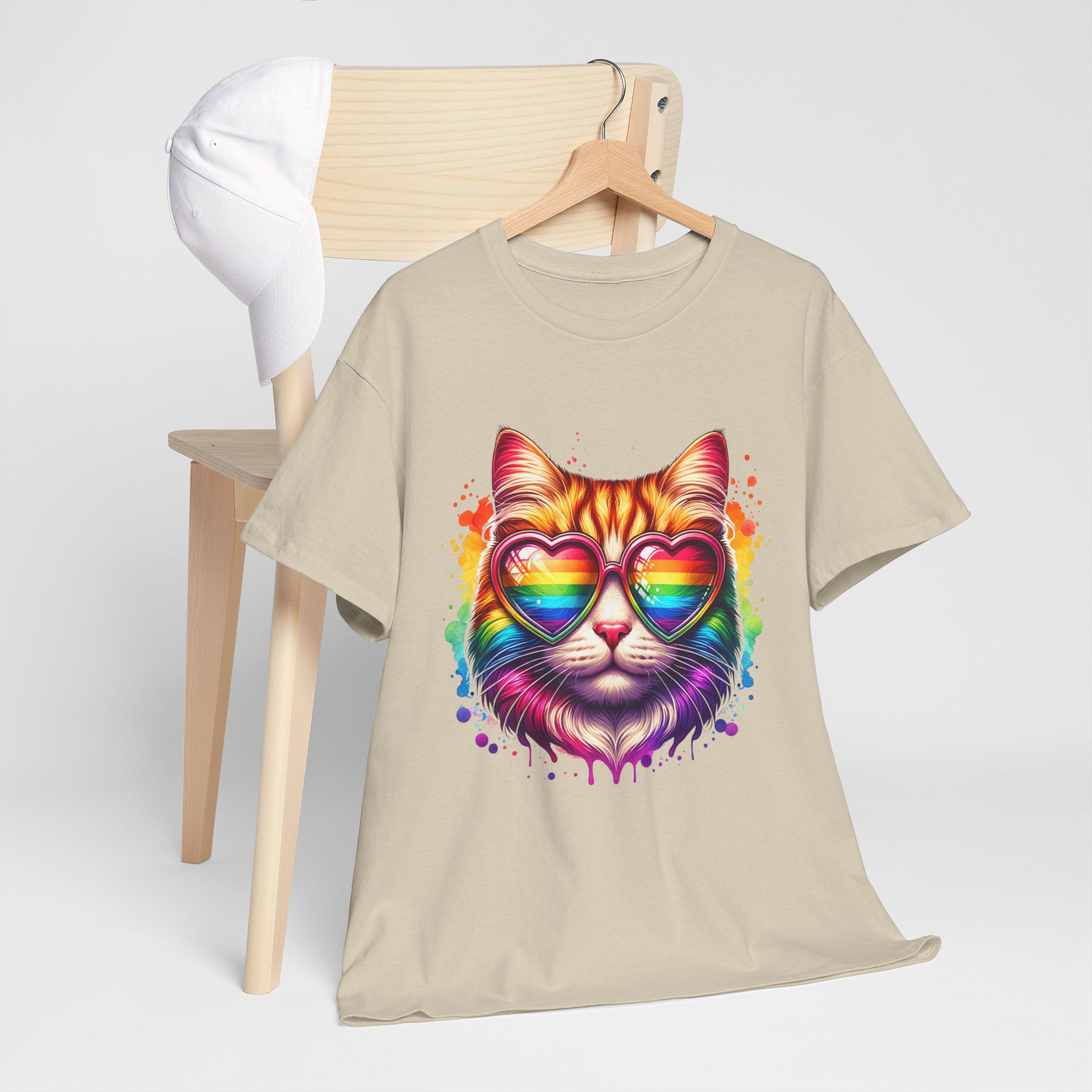 Rainbow LGBTQ Pride Shirt Gay Pride Apparel Support Equality Pride Cat