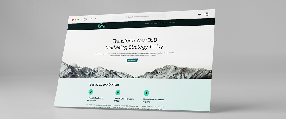 Website mock-up for KOS Consulting