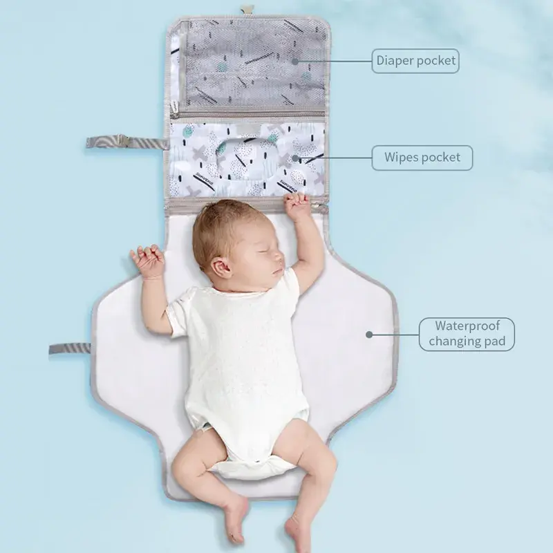 Thumbnail: Baby Changing Station Clutch — Waterproof with Diaper Storage