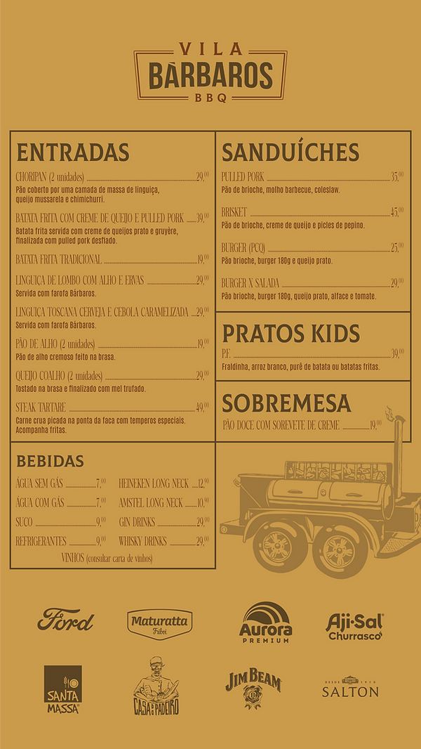 Cardápio à la carte 2