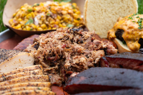 Chopped brisket with mexican street corn
