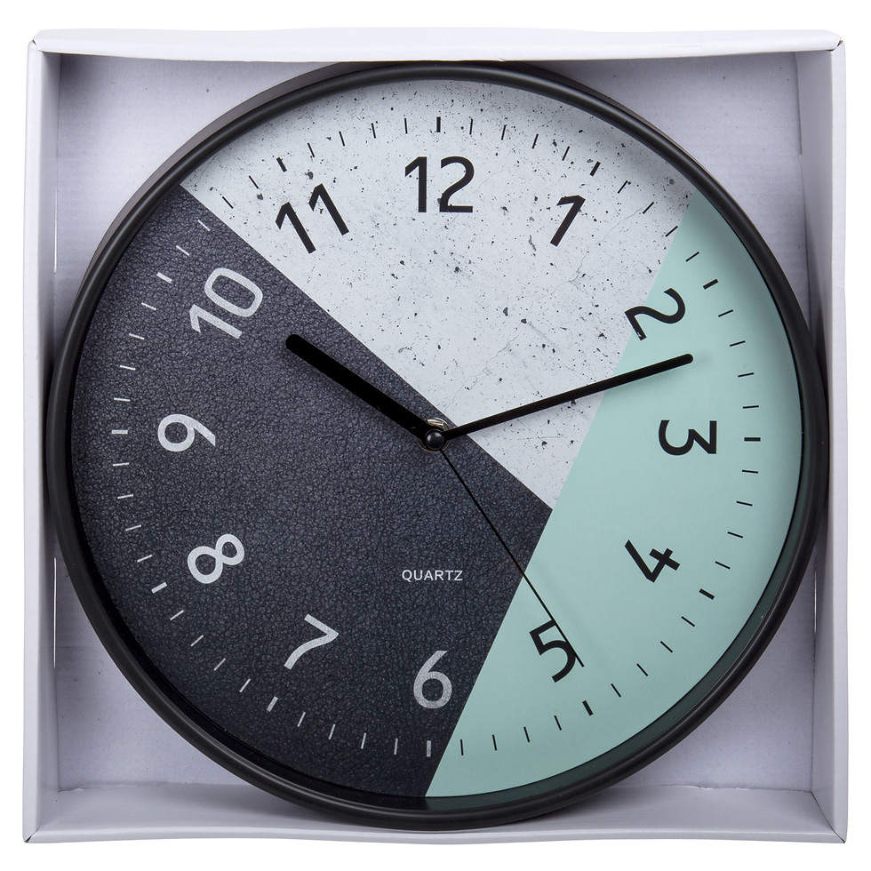 Thumbnail: 12" Plastic Mint Wall Clock