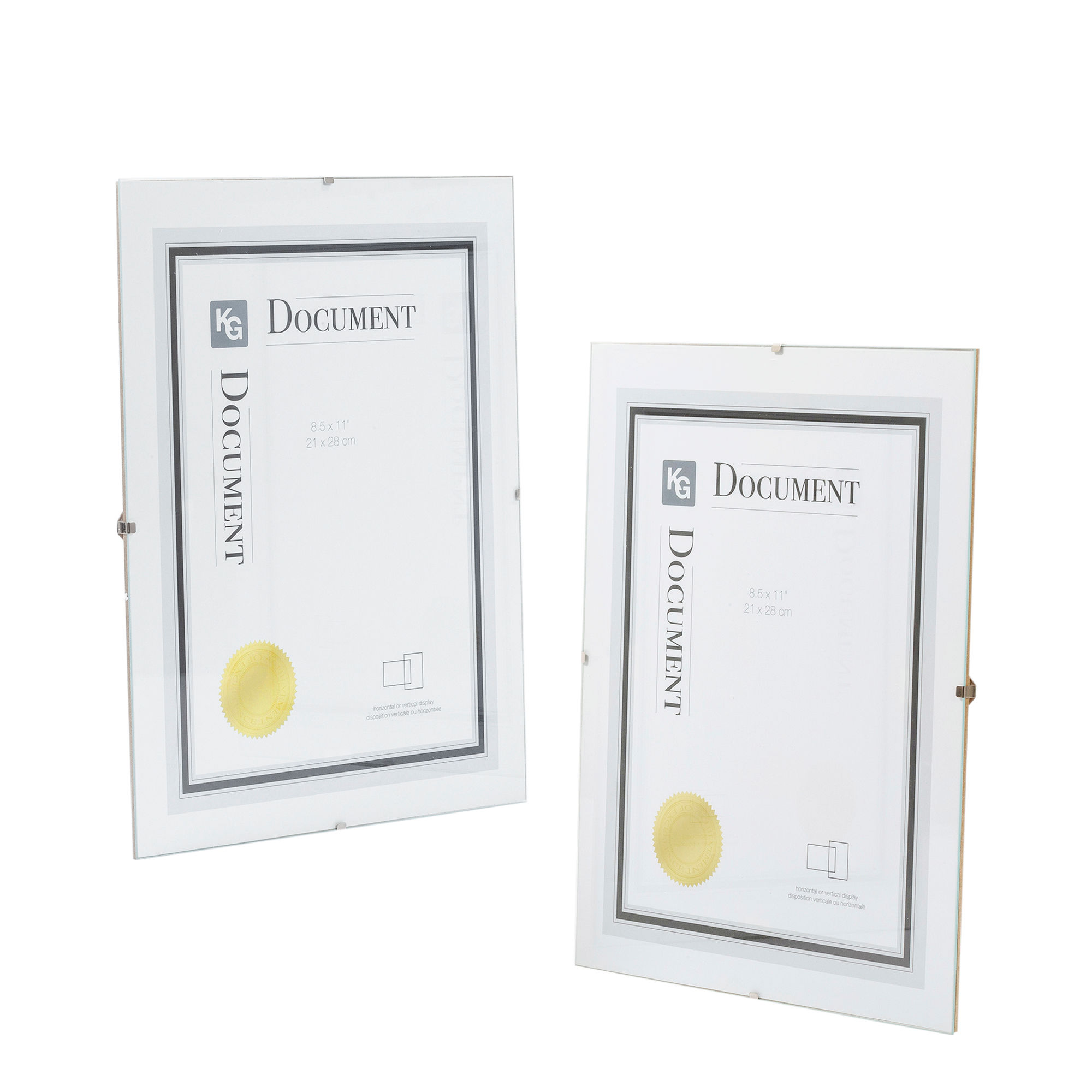 2Pk Glass Doc Clip Frame