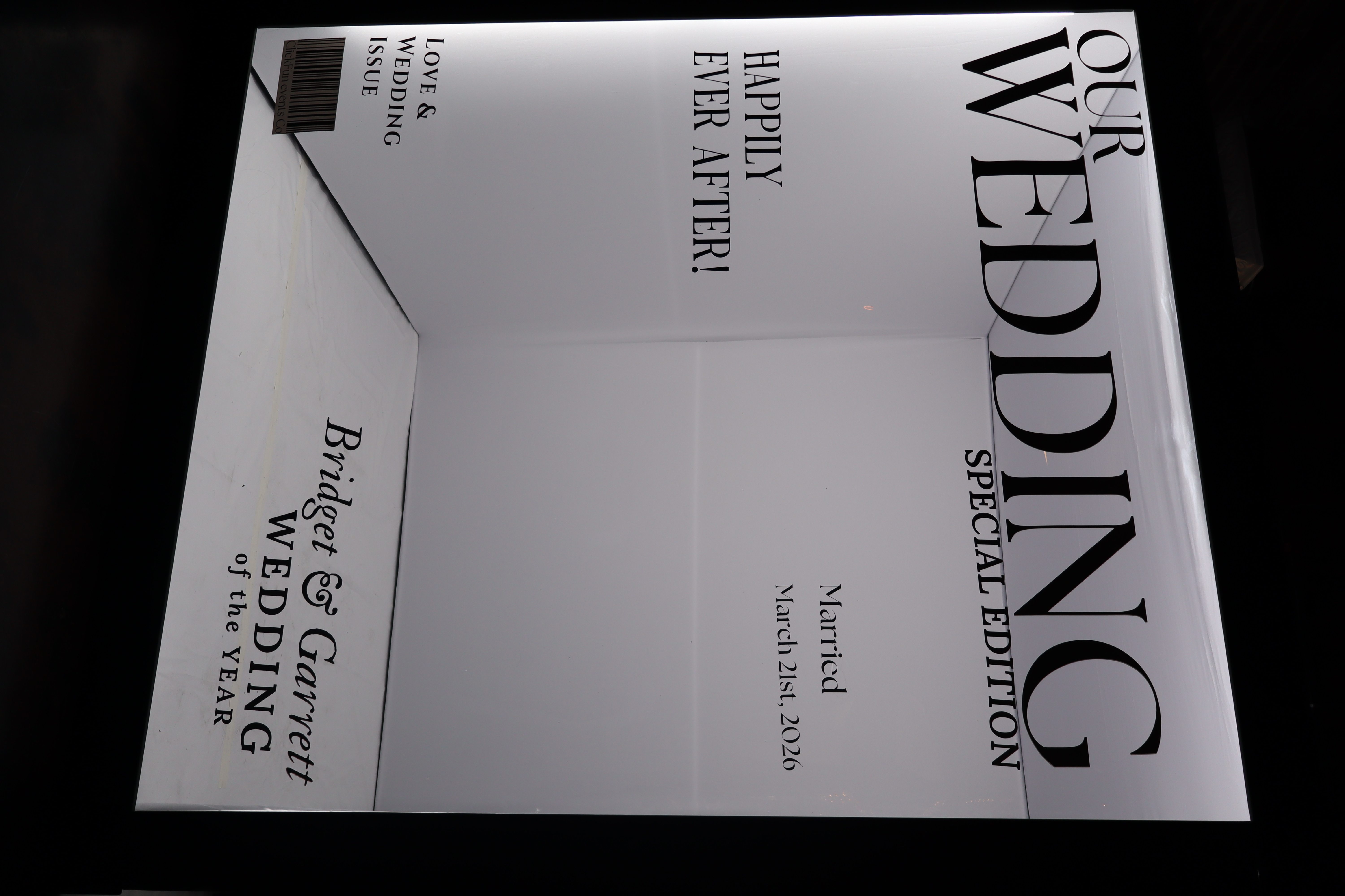 Magazine Cover Box Booth for Weddings in Kansas City: A Photo Experience Your Guests Will Remember