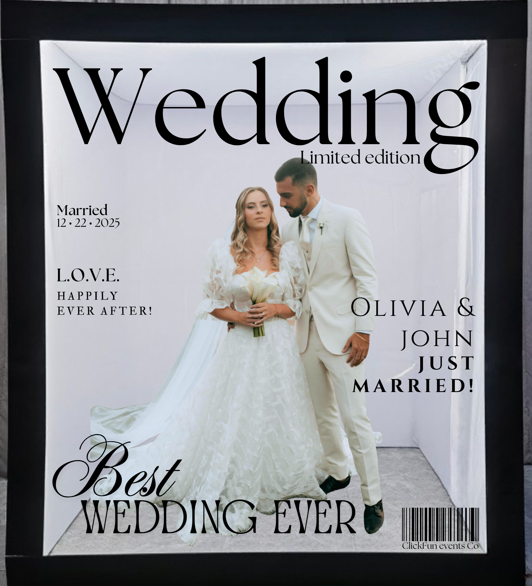 Elevate Your Kansas City Wedding or Quinceañera with Our Box Magazine Style Photo Booth