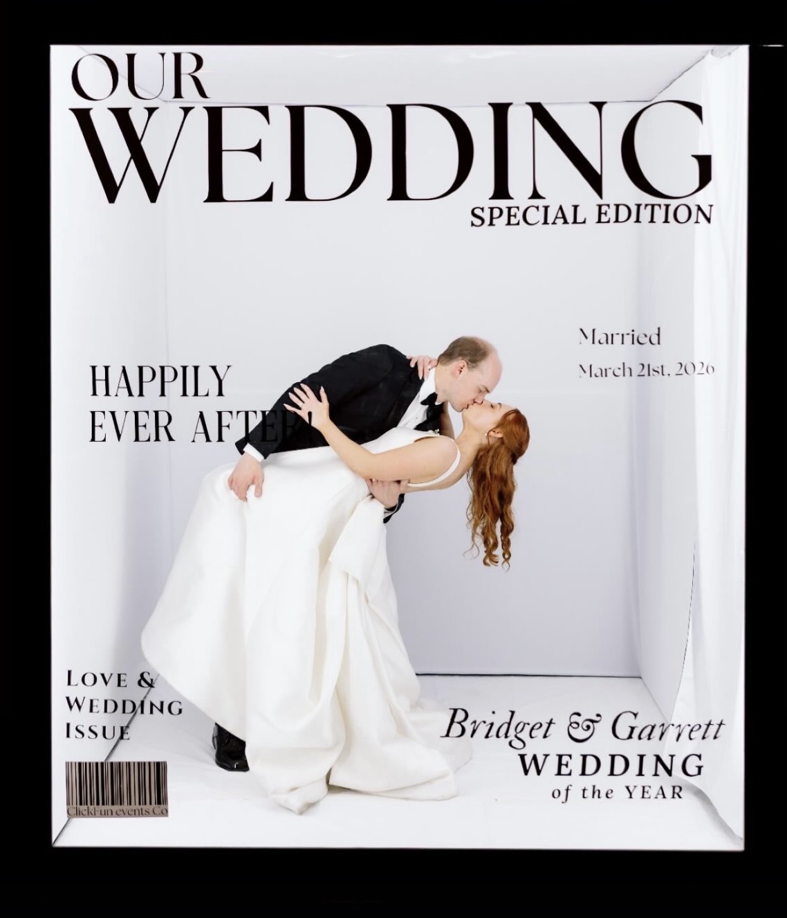 Magazine Cover Box Booth for Weddings in Kansas City: A Photo Experience Your Guests Will Remember