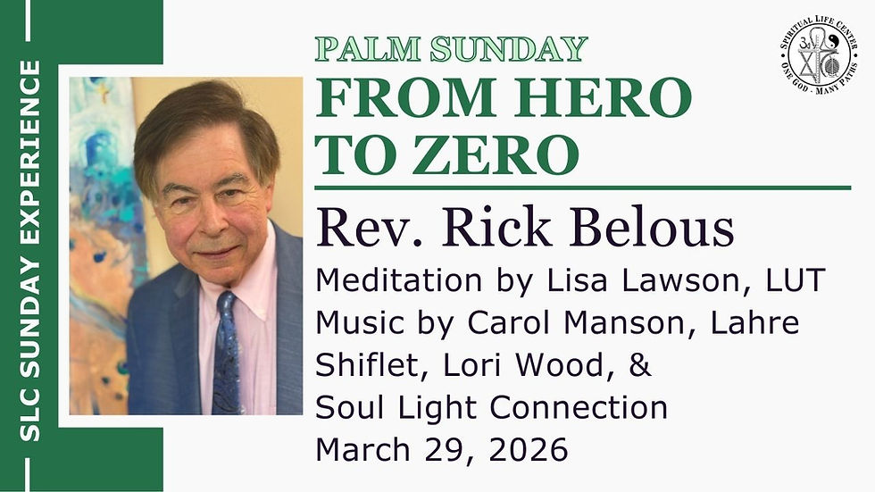 SLC Sunday Experience: Palm Sunday: From Hero to Zero