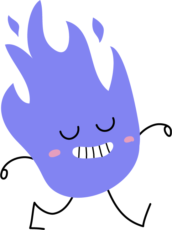 Mascotte de Gazcoop marchant d'un pas entraînant.