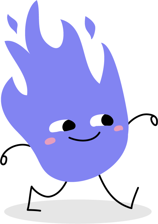 Mascotte de Gazcoop joyeuse et déterminée.