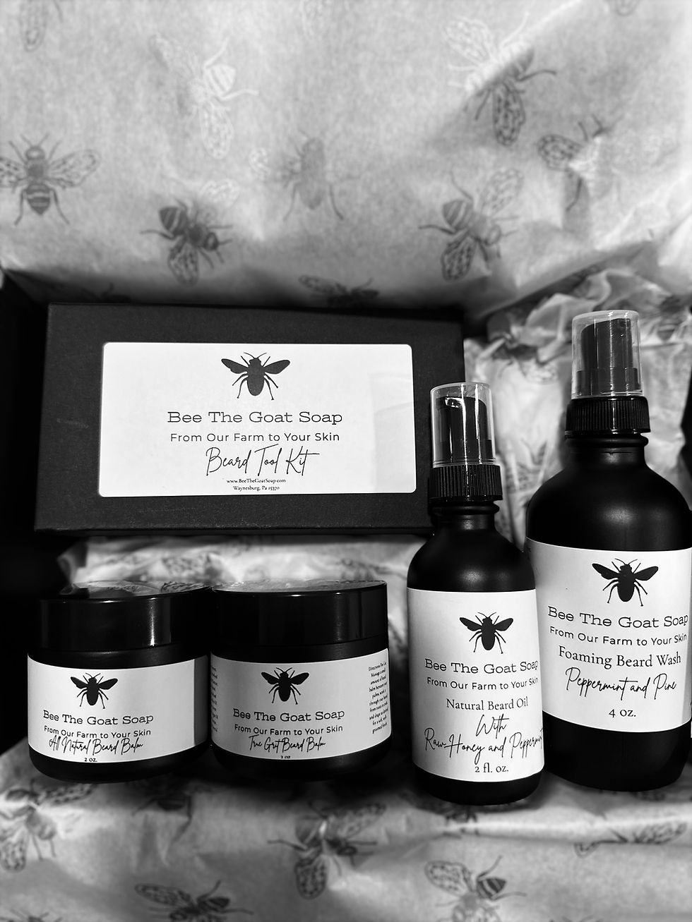 Bee The Goat Beard Kit: organic beard oil, balm, and soap