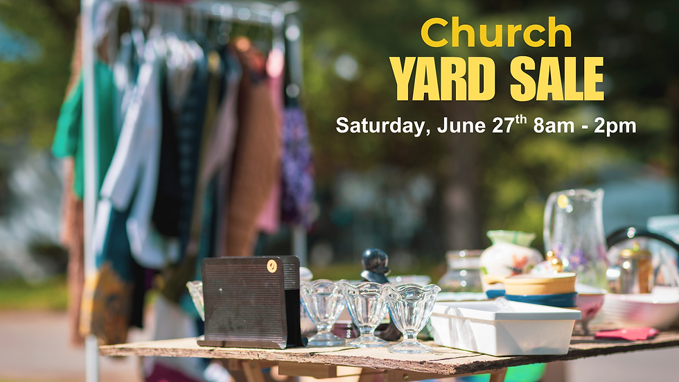 2026 Church Yard Sale