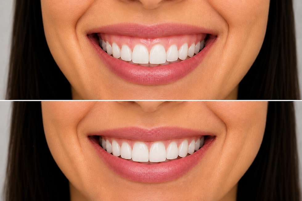 Before and after gummy smile treatment