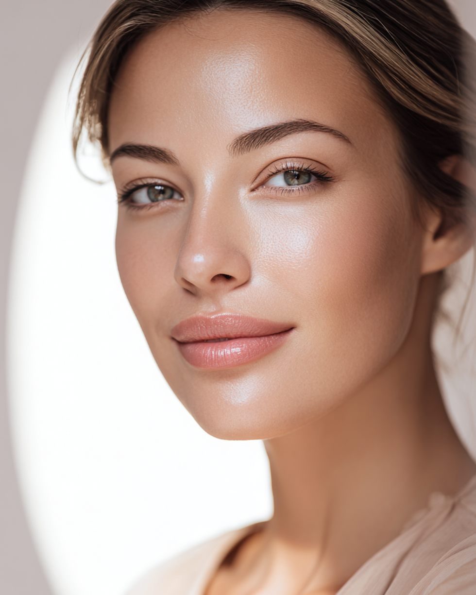 Woman with glowing skin