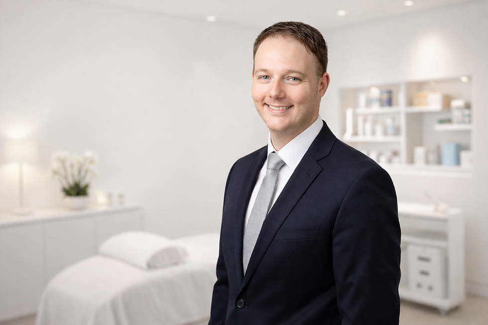 Dr Daniel Campbell smiling in Doctor-Led Aesthetics Clinic