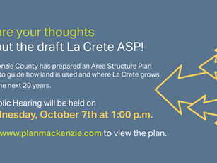 Notice of Public Hearing: Draft La Crete Area Structure Plan