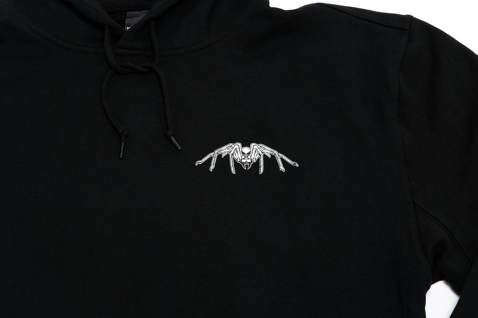 Thumbnail: TMD Hoodie With White Recluse Badge (Black/Green)