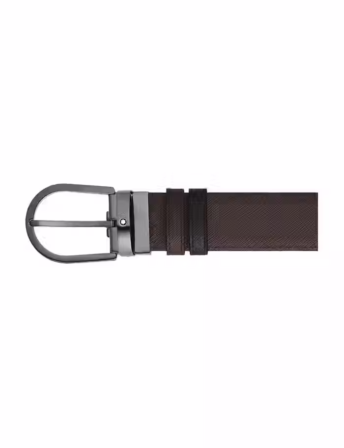 Miniatura: Sartorial Leather Horseshoe Buckle 35 mm Reversible Belt