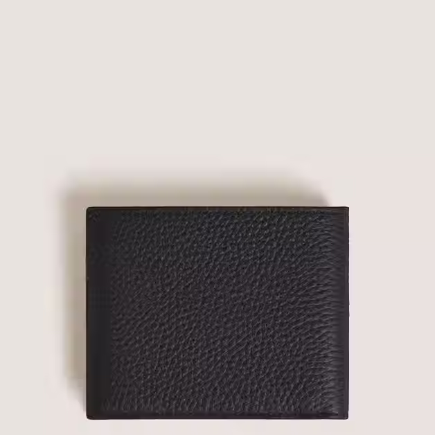 Miniatura: Portafoglio 6 Tasche in Pelle con Grana